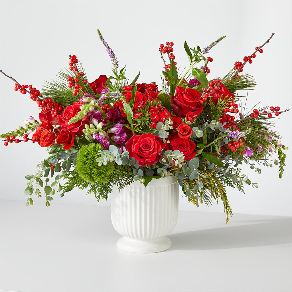 Big Red Bow Bouquet – Forget-me-not Florist, Fort Recovery OH