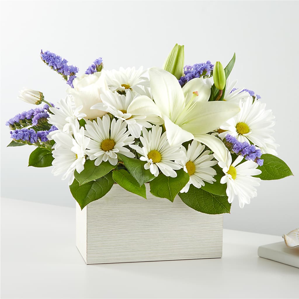 Beyond Blue Box Bouquet – Forget-me-not Florist, Fort Recovery OH