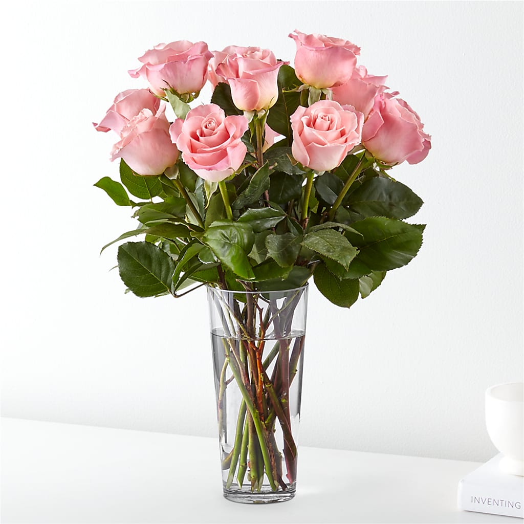Long Stem Pink Rose Bouquet – Forget-me-not Florist, Fort Recovery OH