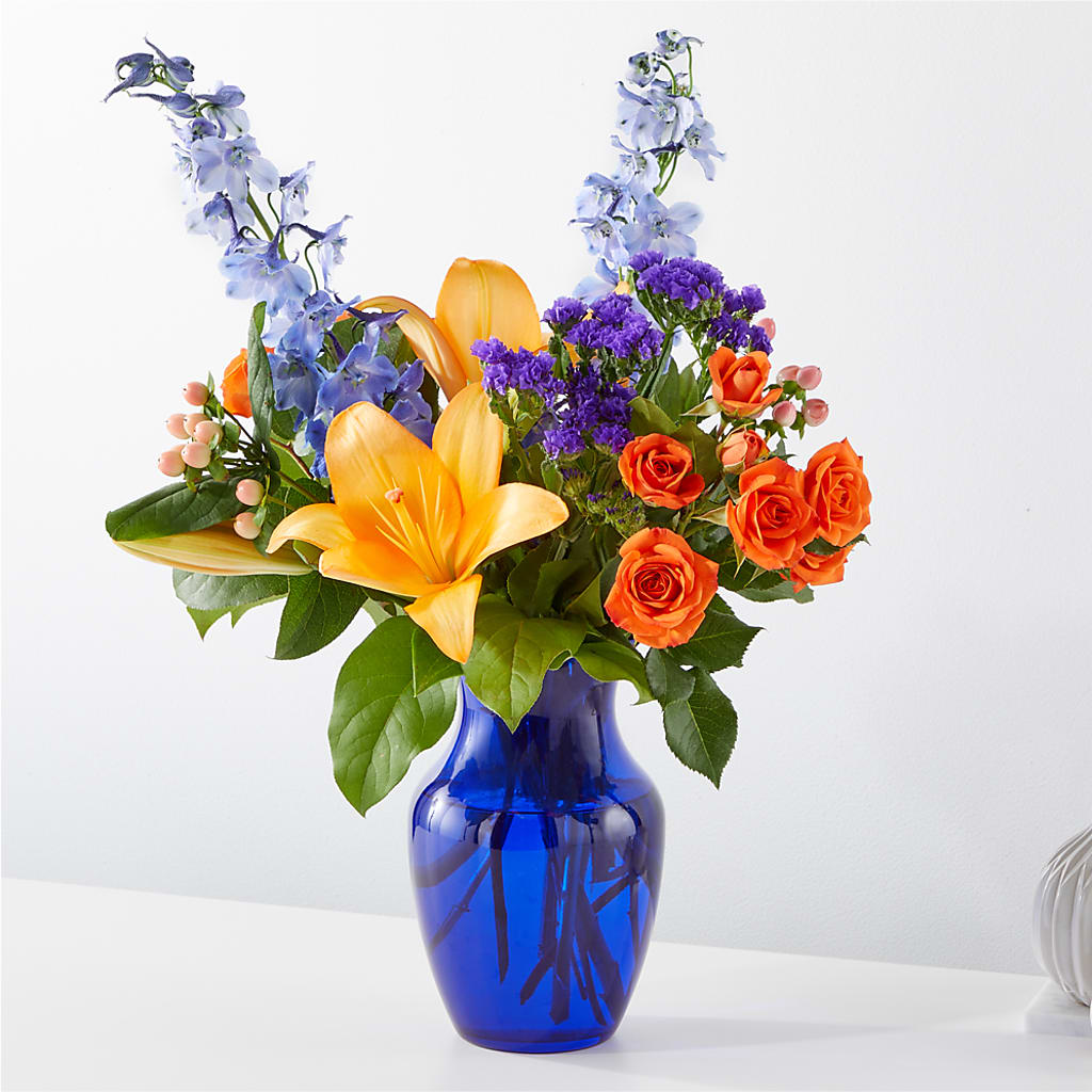 Radiant Citrus Bouquet – Forget-me-not Florist, Fort Recovery OH