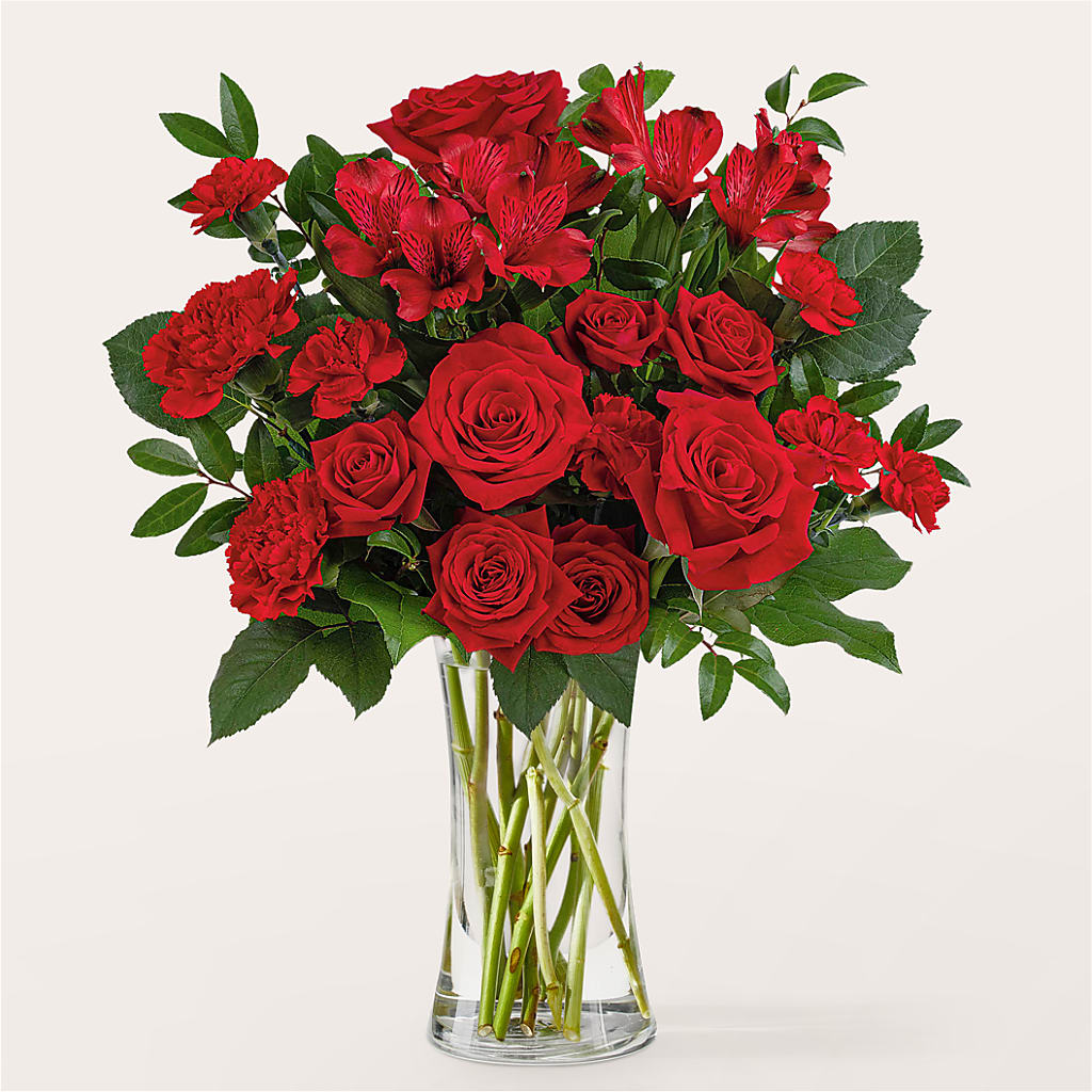 Brilliant Ruby Bouquet – Forget-me-not Florist, Fort Recovery OH
