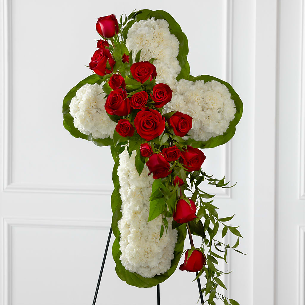 Floral Cross Easel – Forget-me-not Florist, Fort Recovery OH