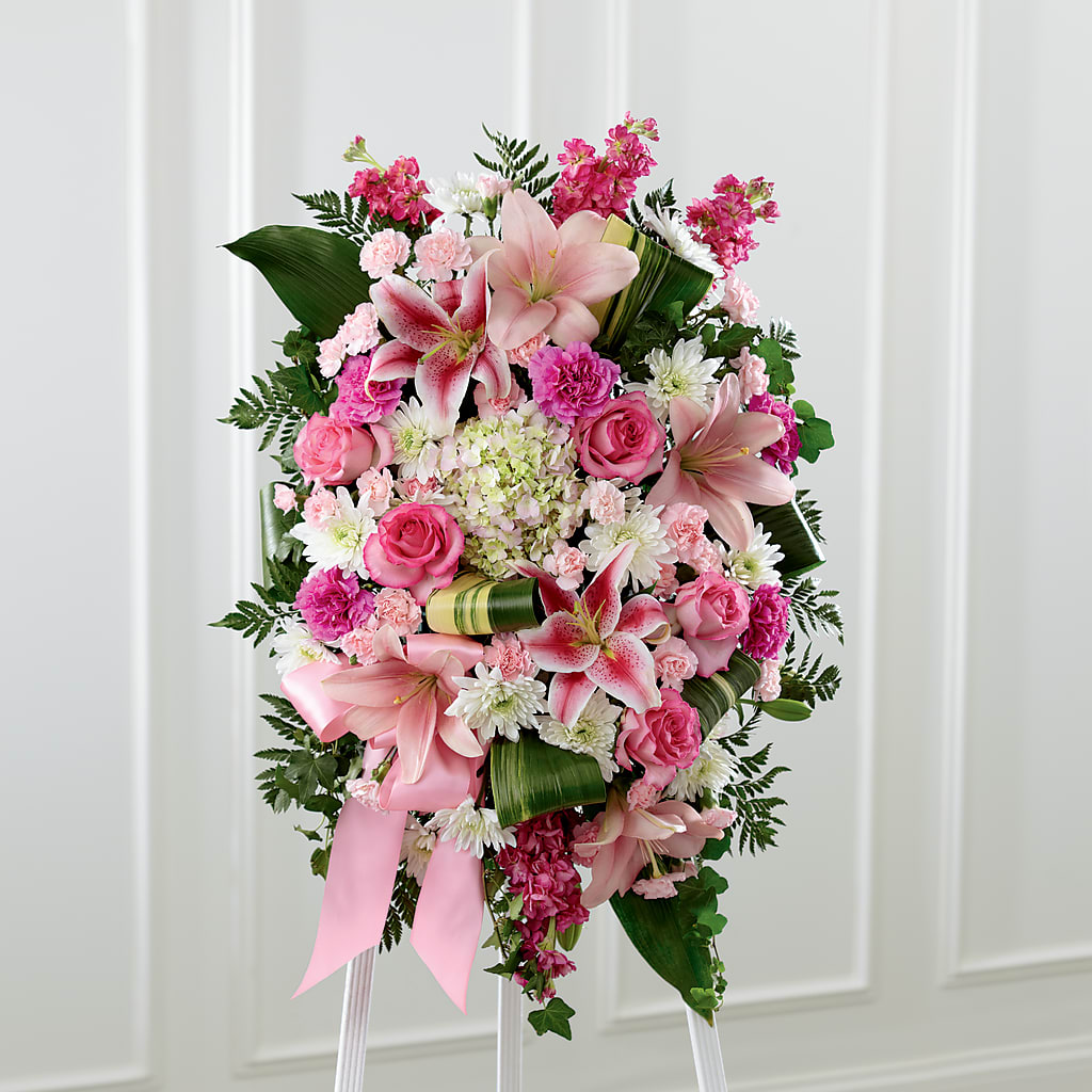 Comforting Standing Spray – Forget-me-not Florist, Fort Recovery OH