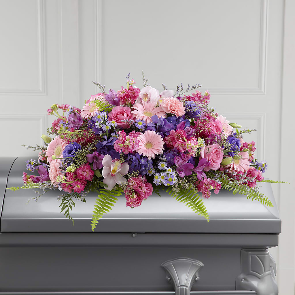 Glorious Garden Casket Spray – Forget-me-not Florist, Fort Recovery OH