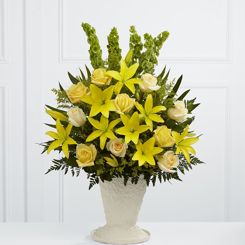 Golden Memories Arrangement – Forget-me-not Florist, Fort Recovery OH