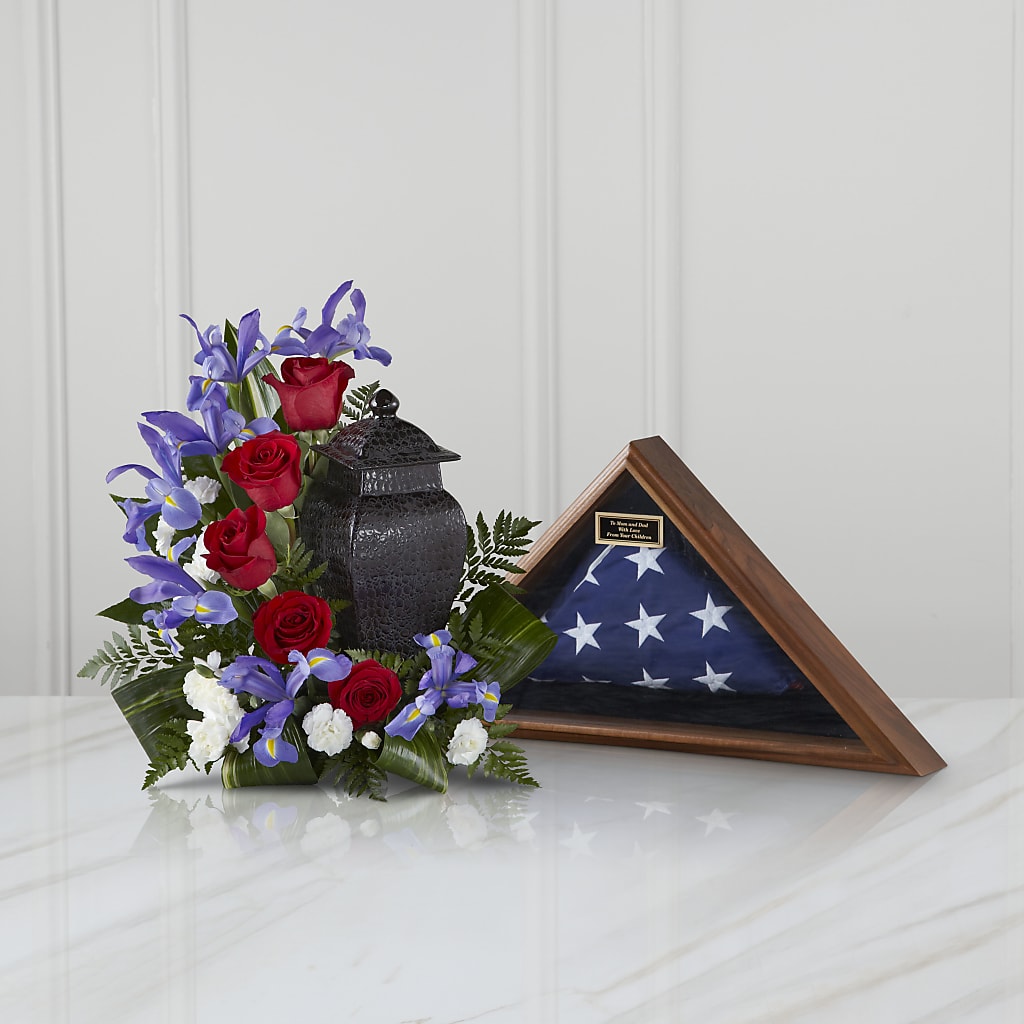 Patriotic Tribute Arrangement – Forget-me-not Florist, Fort Recovery OH