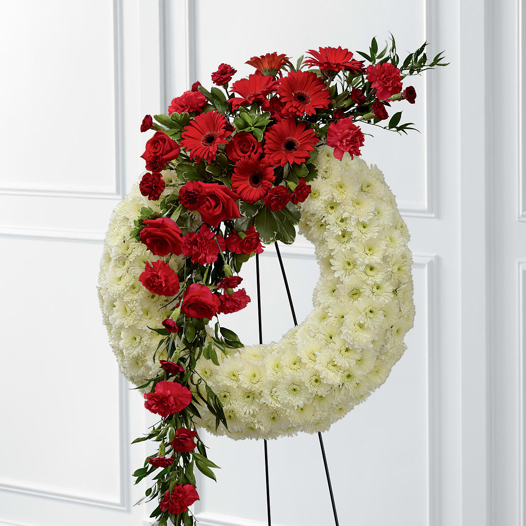 Graceful Tribute Wreath – Forget-me-not Florist, Fort Recovery OH