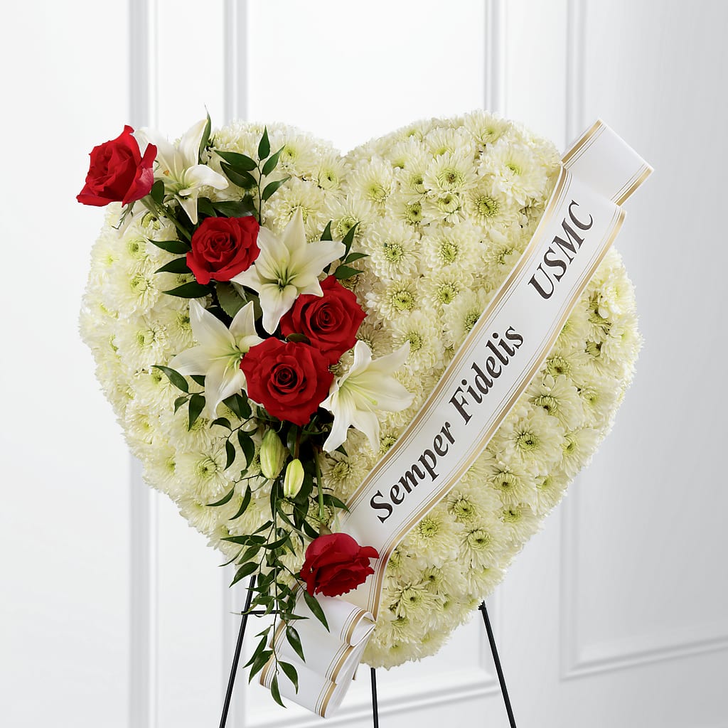 Heartfelt Hero Standing Heart – Forget-me-not Florist, Fort Recovery OH