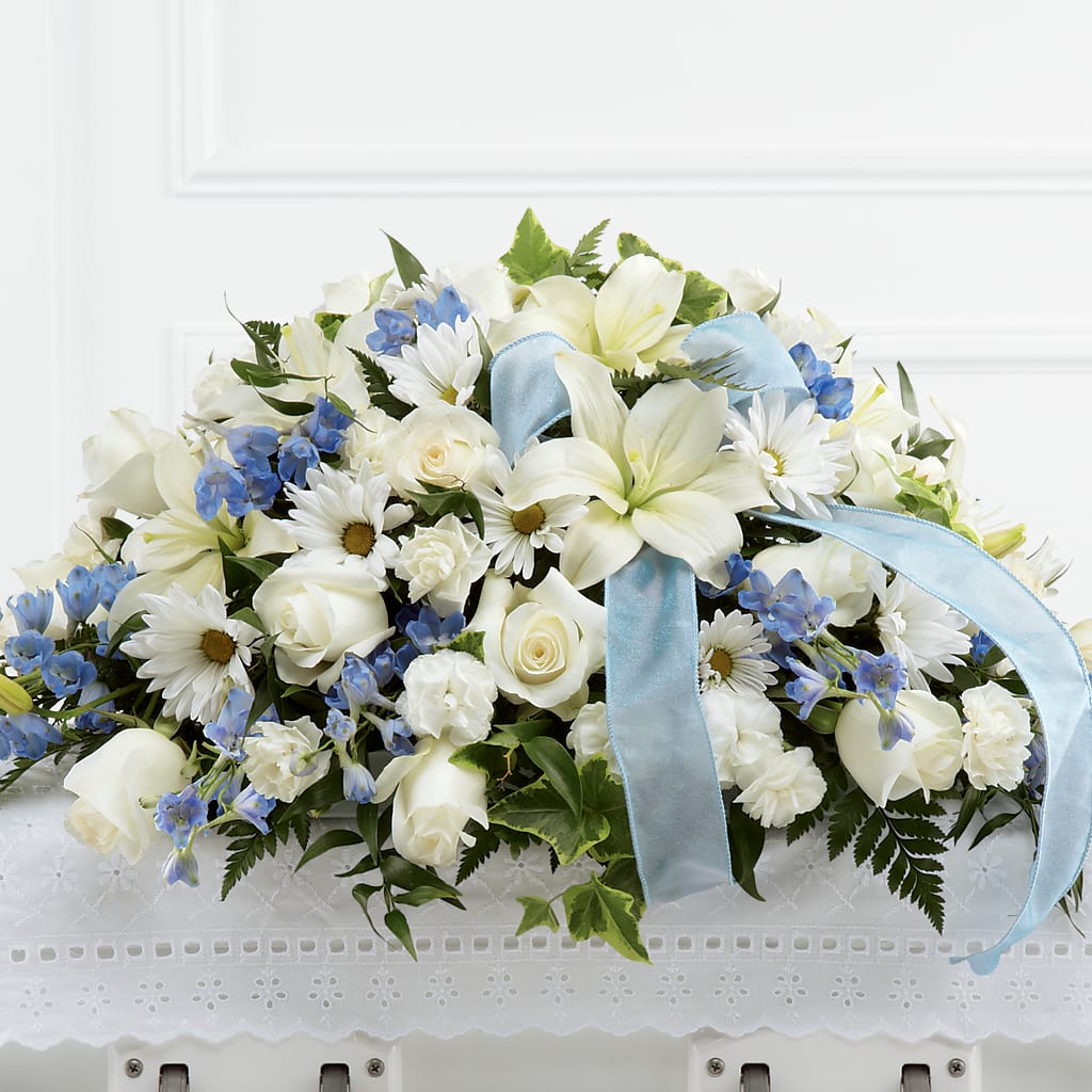 Tender Treasure Casket Spray – Forget-me-not Florist, Fort Recovery OH