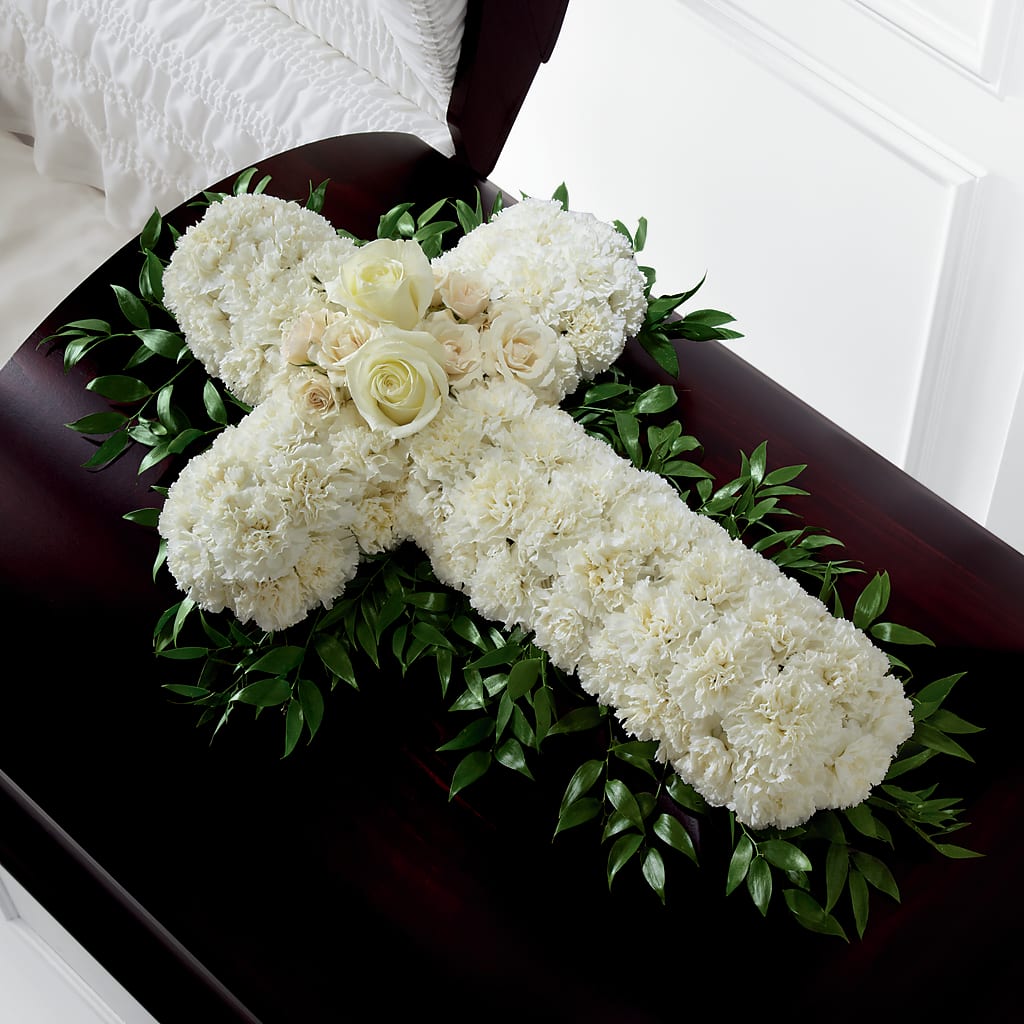 Peaceful Memories Casket Spray (Standard) – Forget-me-not Florist, Fort Recovery OH