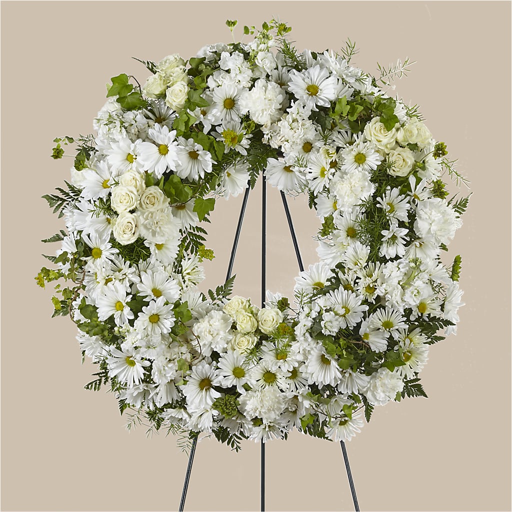 Faithful Wishes Wreath – Forget-me-not Florist, Fort Recovery OH