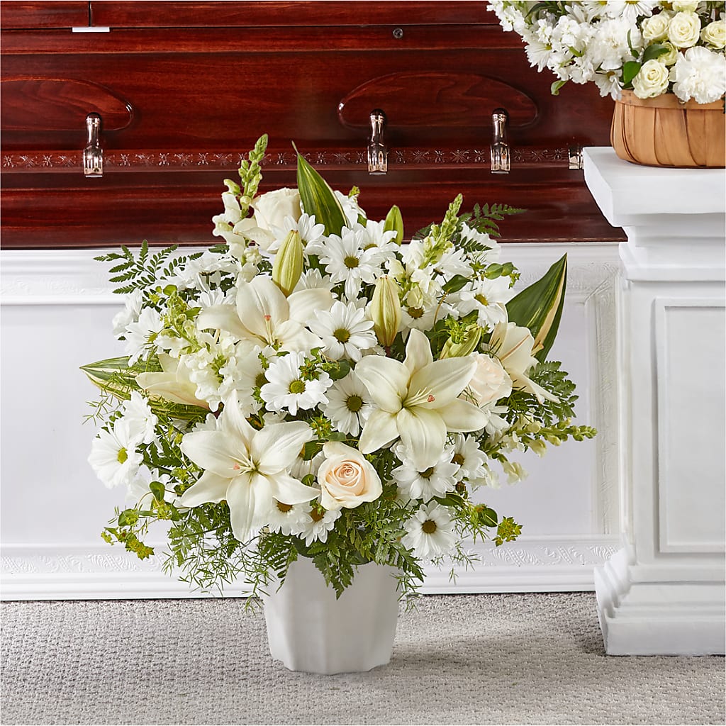 Thoughts of Tranquility Floor Basket – Forget-me-not Florist, Fort Recovery OH