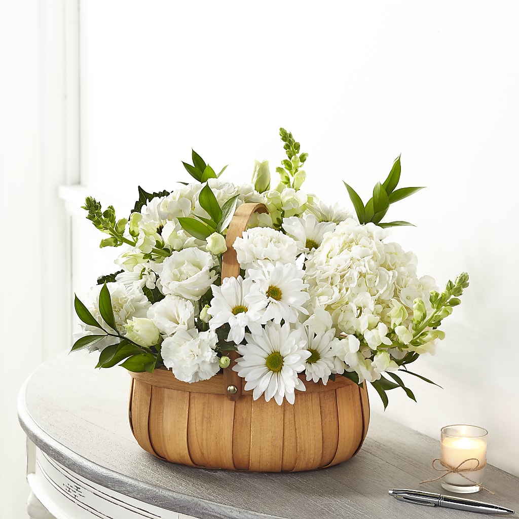 Pure Ivory Basket – Forget-me-not Florist, Fort Recovery OH