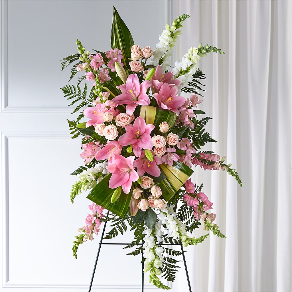 Elegant Embrace Standing Spray – Forget-me-not Florist, Fort Recovery OH