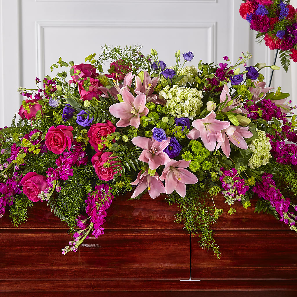 Radiant Tribute Casket Spray – Forget-me-not Florist, Fort Recovery OH