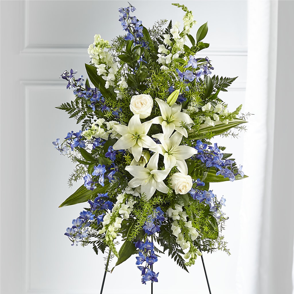 Faithful Friend Standing Spray – Forget-me-not Florist, Fort Recovery OH