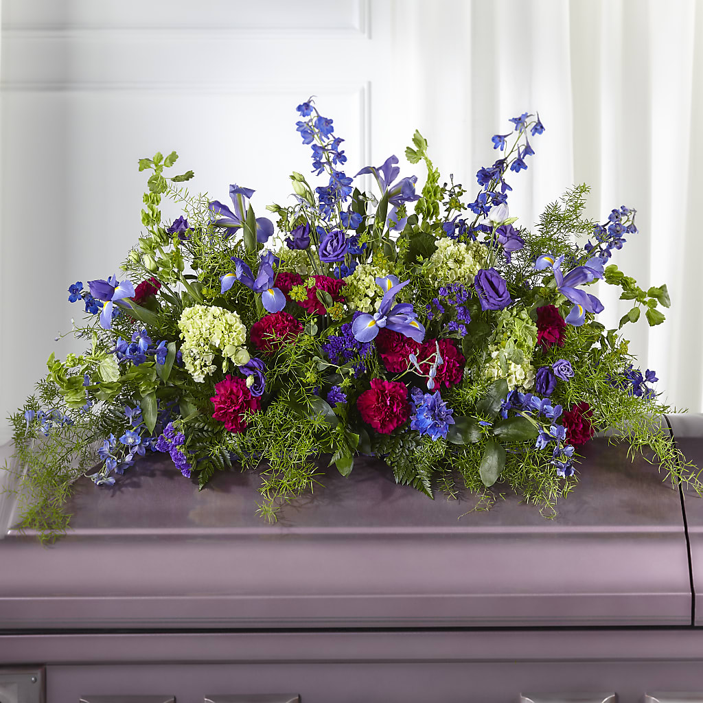 Always Treasured Casket Spray – Forget-me-not Florist, Fort Recovery OH