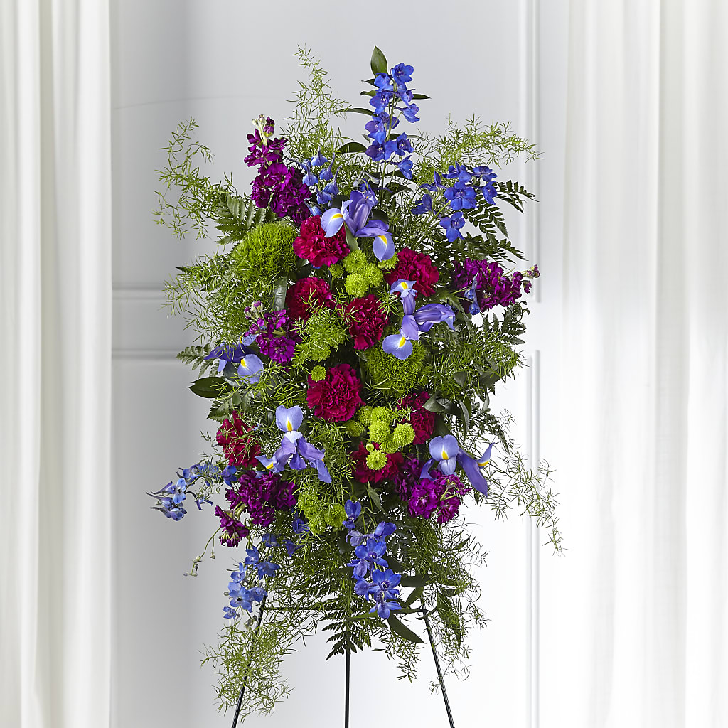Heavenly Skies Standing Spray – Forget-me-not Florist, Fort Recovery OH