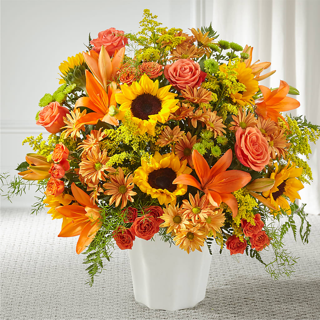 Harvest Thoughts Floor Basket – Forget-me-not Florist, Fort Recovery OH