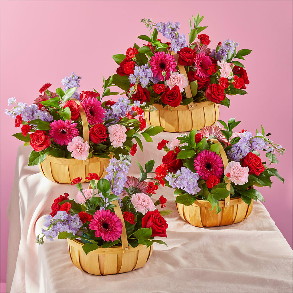 Pink Picnic Basket – Forget-me-not Florist, Fort Recovery OH