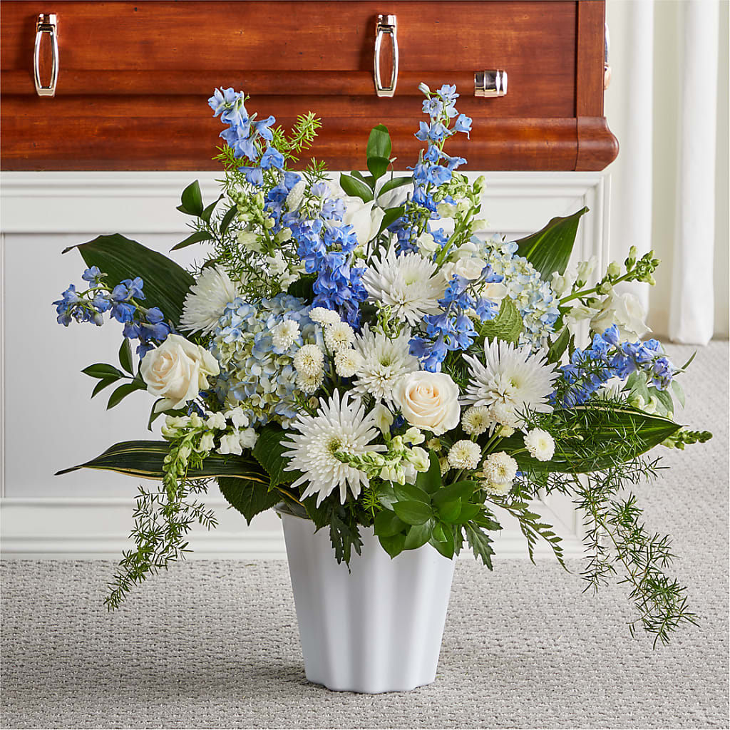 Everlasting Memories Floor Basket – Forget-me-not Florist, Fort Recovery OH
