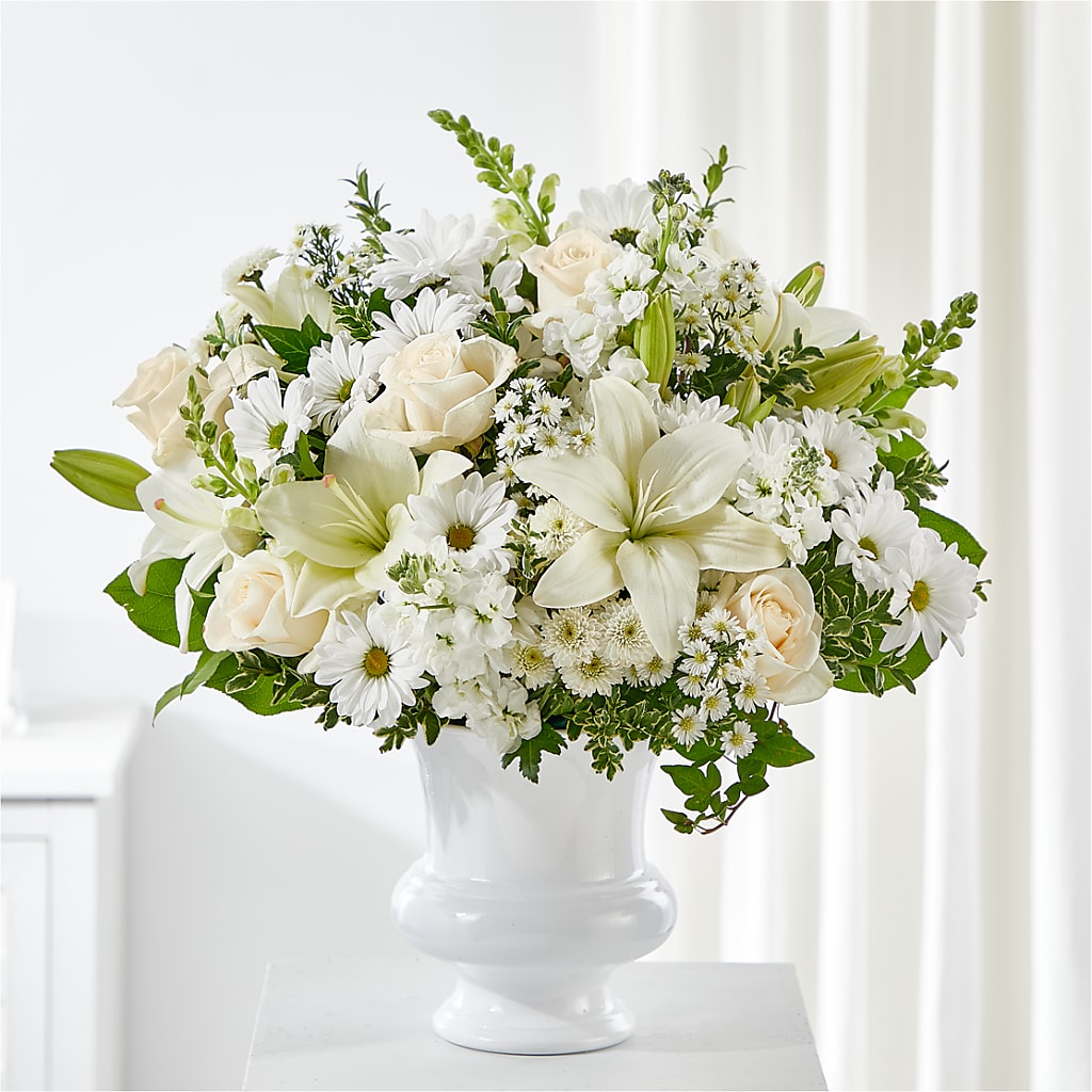 Uplifting Urn Arrangement – Forget-me-not Florist, Fort Recovery OH