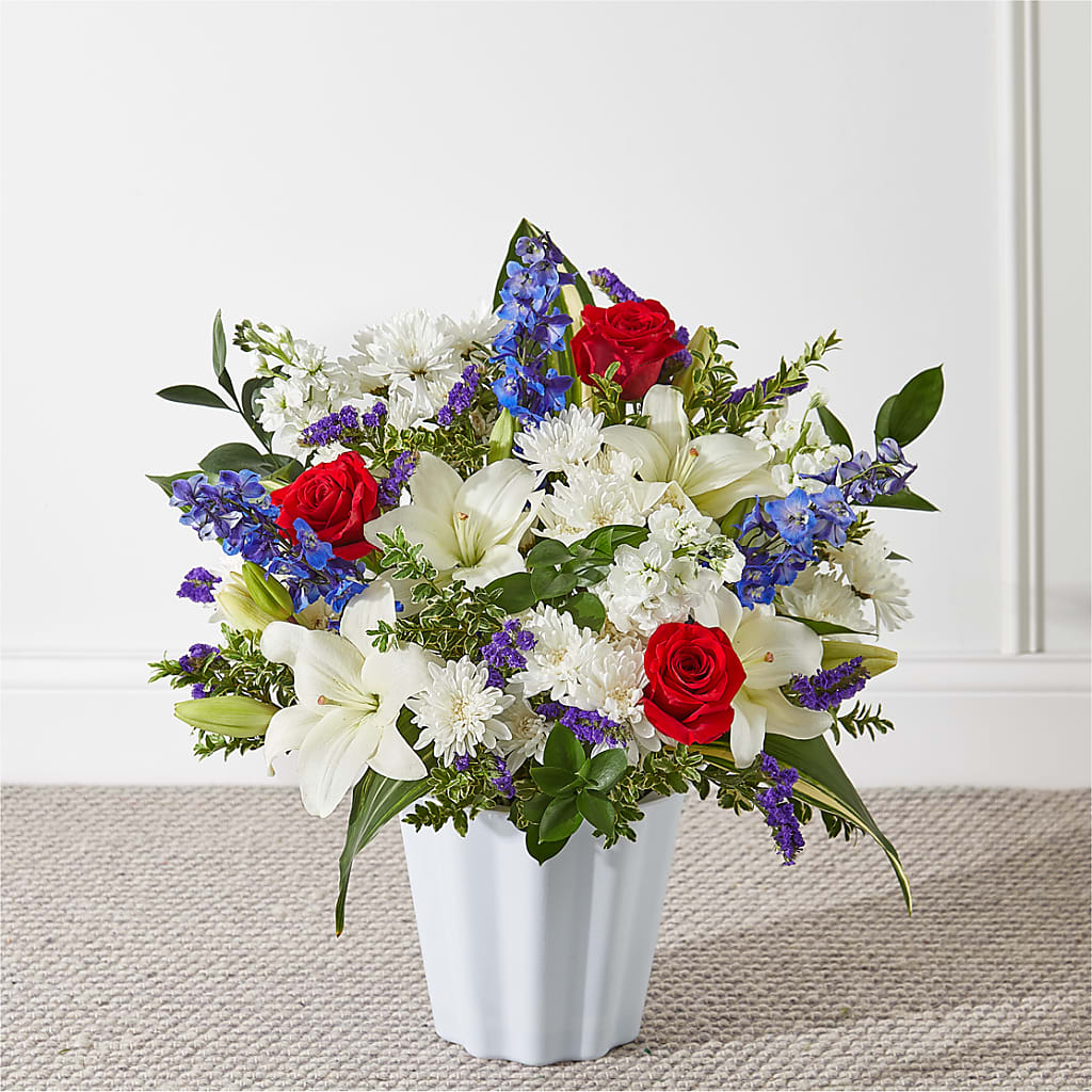 Consoled Floor Basket – Forget-me-not Florist, Fort Recovery OH