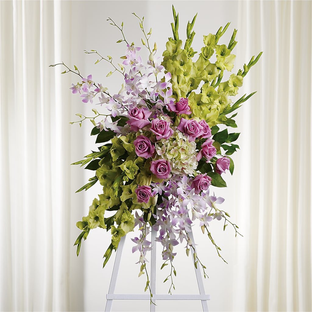 Lasting Legacy Standing Spray – Forget-me-not Florist, Fort Recovery OH