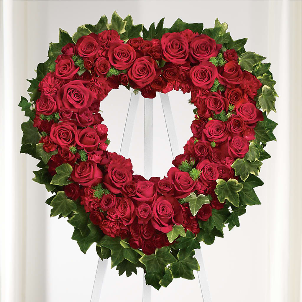Wholehearted Standing Spray – Forget-me-not Florist, Fort Recovery OH
