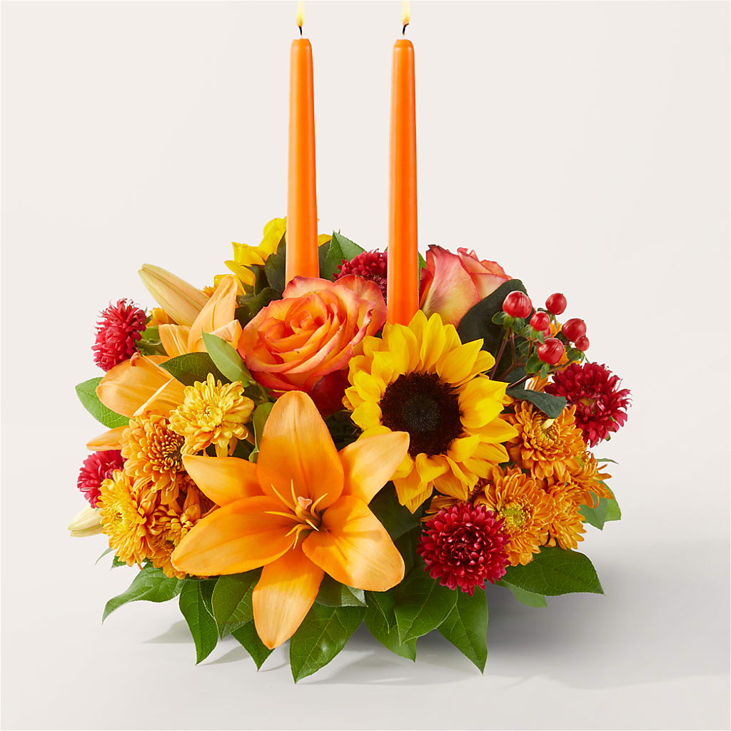 Grateful Centerpiece – Forget-me-not Florist, Fort Recovery OH