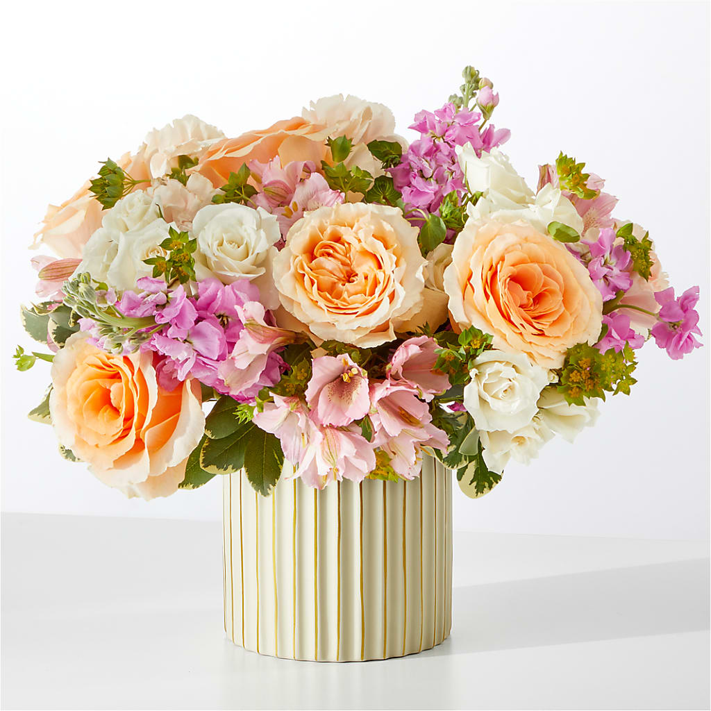 Paradise Bouquet with Ivory Vase – Forget-me-not Florist, Fort Recovery OH