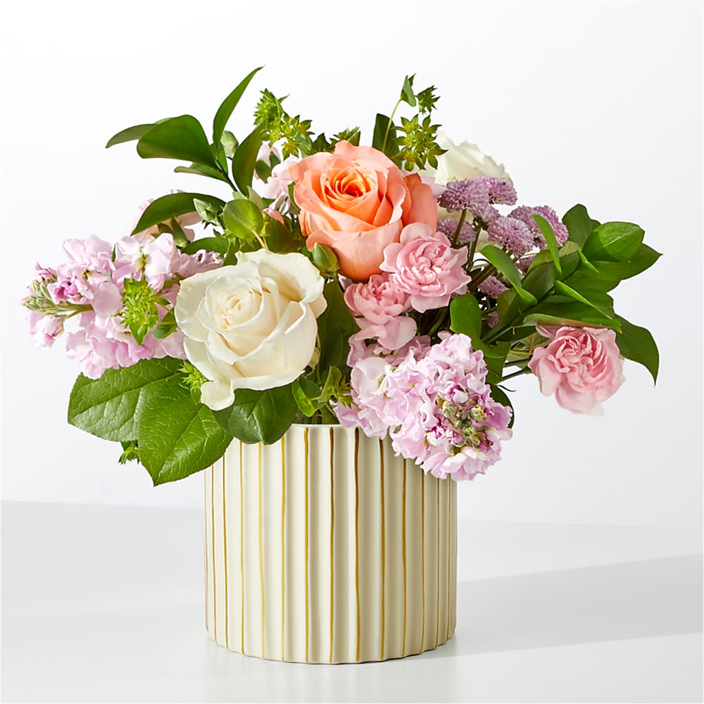 French Market Bouquet with Ivory Vase – Forget-me-not Florist, Fort Recovery OH