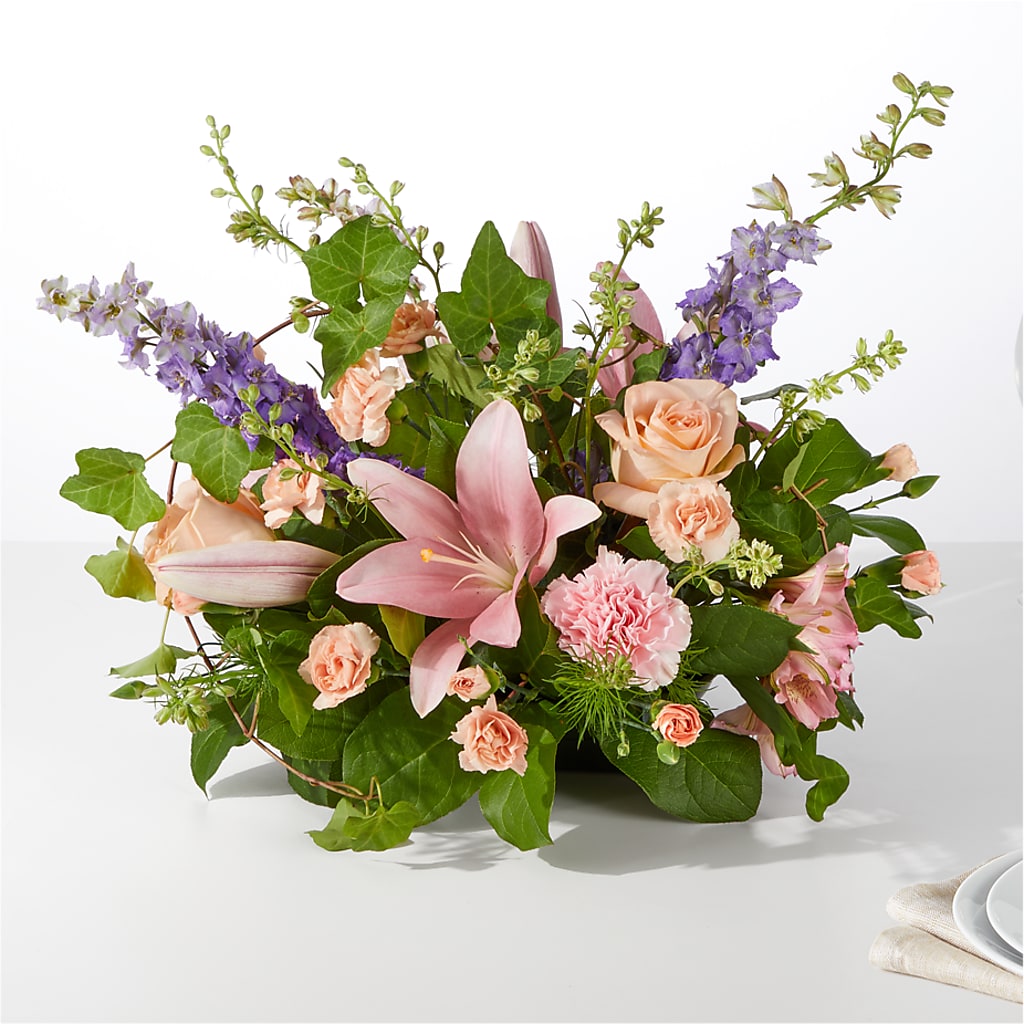 Blossom Time Centerpiece – Forget-me-not Florist, Fort Recovery OH