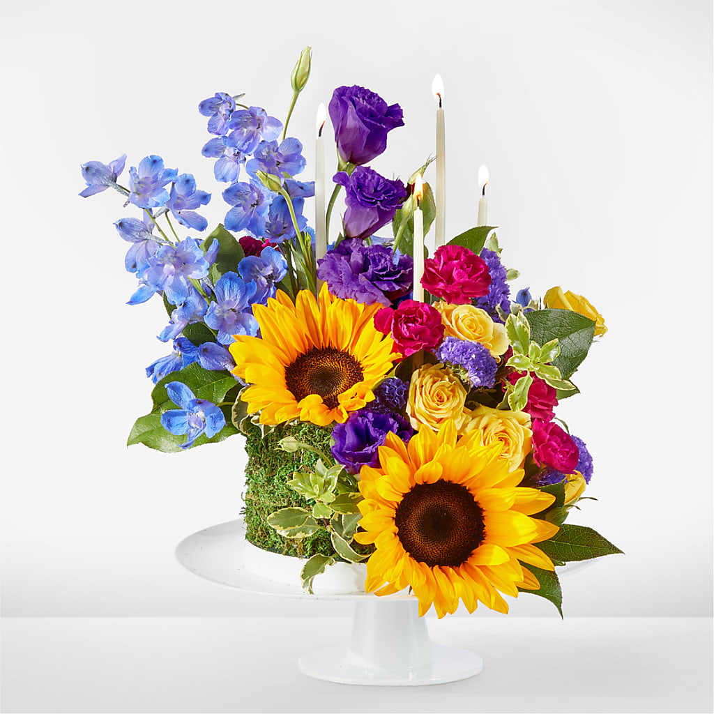 Star of the Day Floral Cake – Forget-me-not Florist, Fort Recovery OH