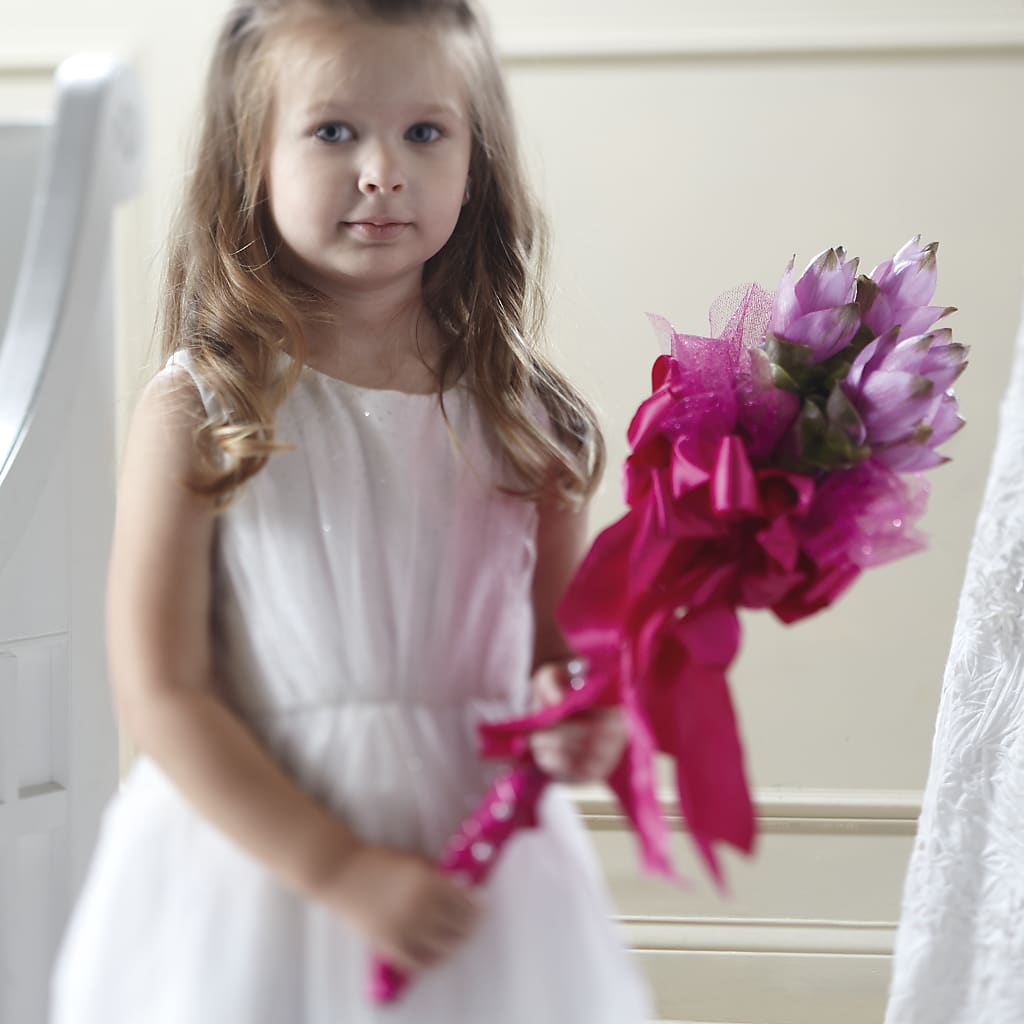 Sparkle Pink Flower Girl Bouquet – Forget-me-not Florist, Fort Recovery OH