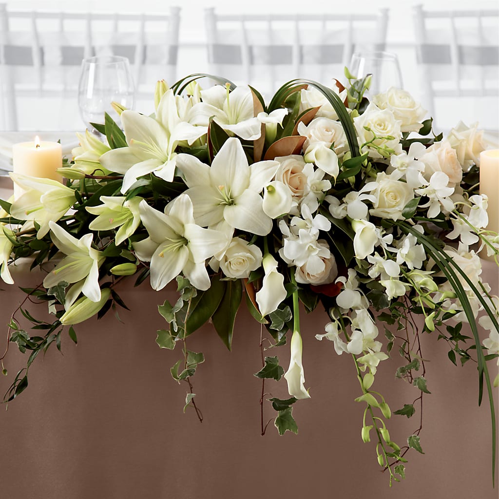 White Linen Arrangement – Forget-me-not Florist, Fort Recovery OH