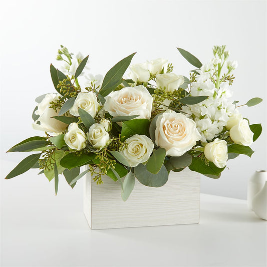 Fresh Linen Box Bouquet –  Forget-me-not Florist, Fort Recovery OH