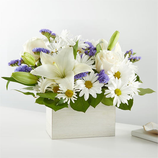 Beyond Blue Box Bouquet –  Forget-me-not Florist, Fort Recovery OH