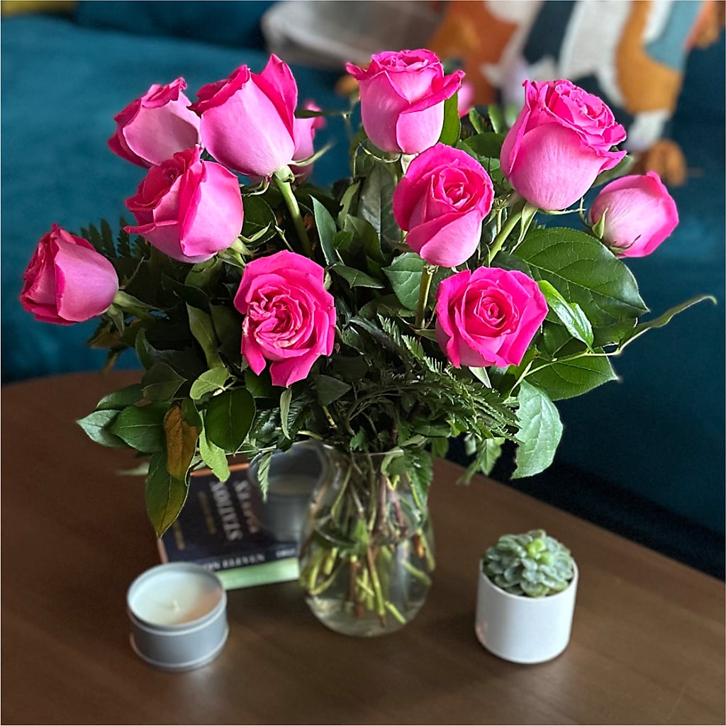 Long Stem Pink Rose Bouquet –  Forget-me-not Florist, Fort Recovery OH