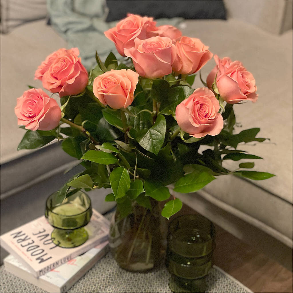 Long Stem Pink Rose Bouquet –  Forget-me-not Florist, Fort Recovery OH