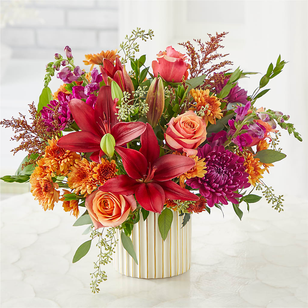 Burgundy Landscape Bouquet –  Forget-me-not Florist, Fort Recovery OH