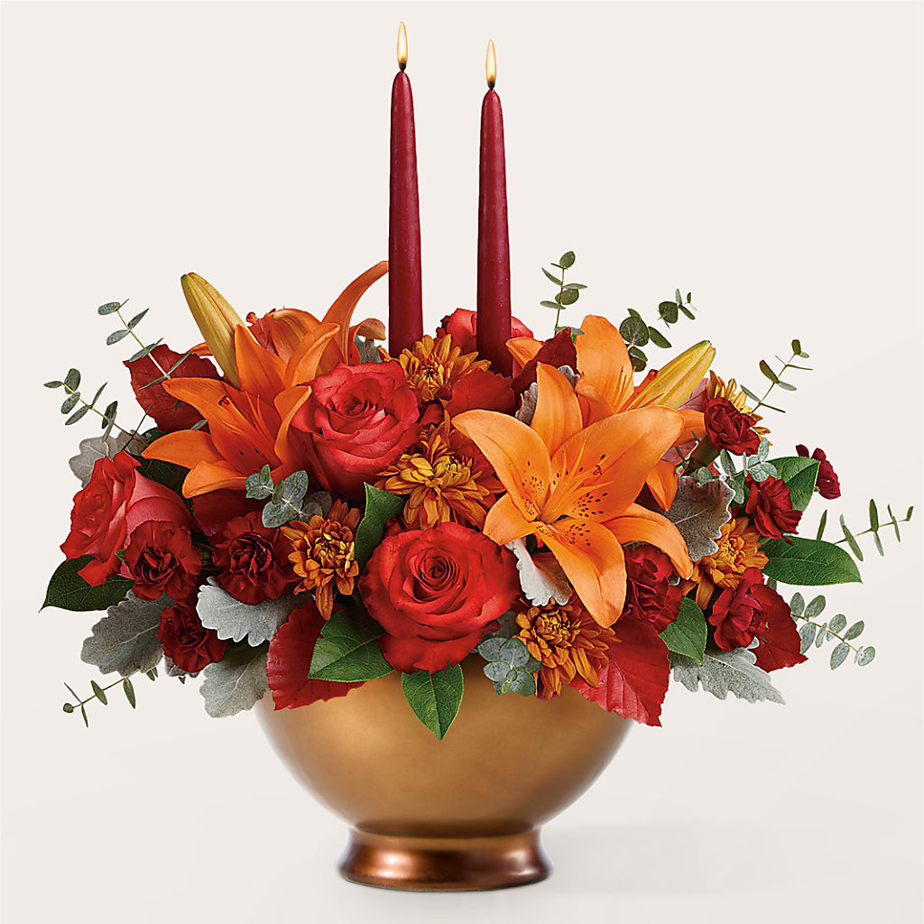 Fruits of Fall Centerpiece –  Forget-me-not Florist, Fort Recovery OH