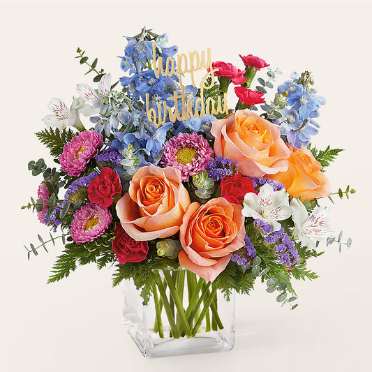 Birthday Bash Bouquet –  Forget-me-not Florist, Fort Recovery OH