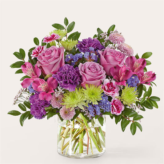 Glass Half Full Bouquet –  Forget-me-not Florist, Fort Recovery OH