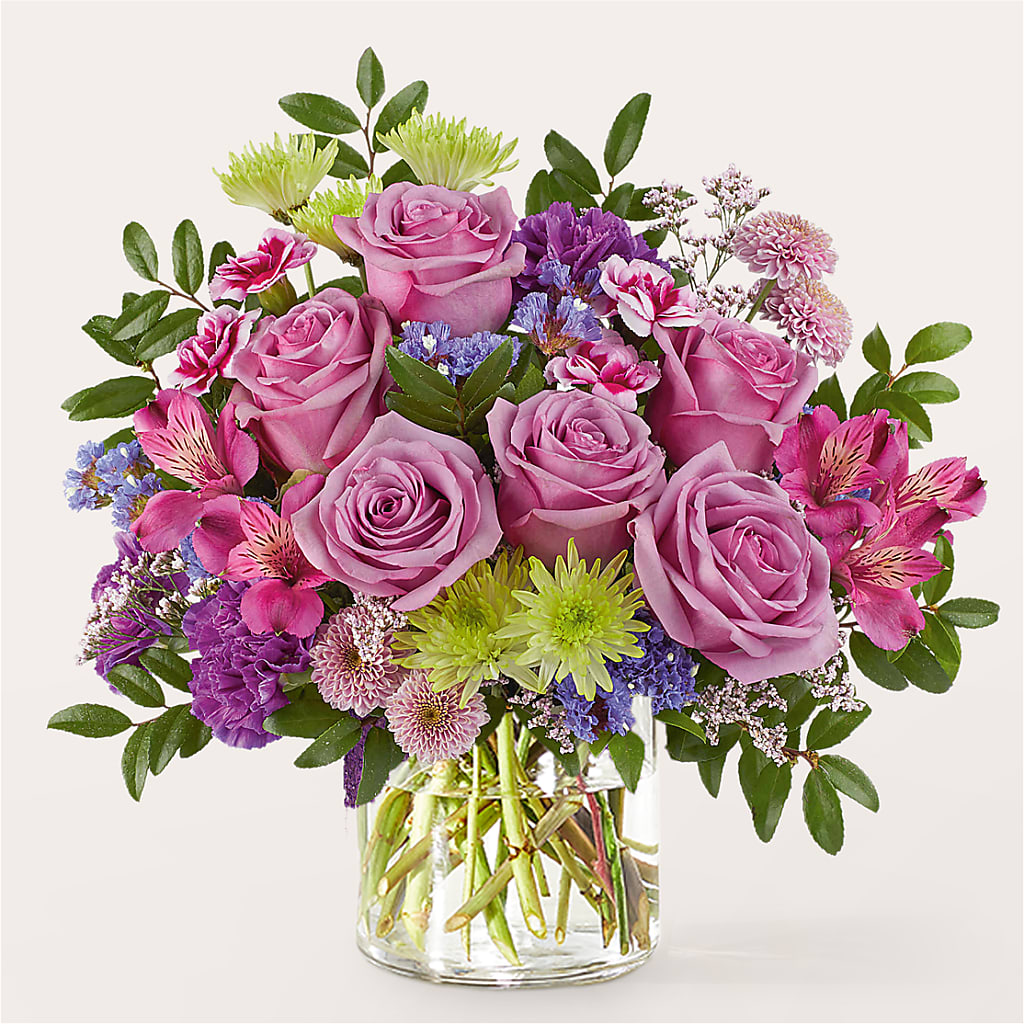 Glass Half Full Bouquet –  Forget-me-not Florist, Fort Recovery OH