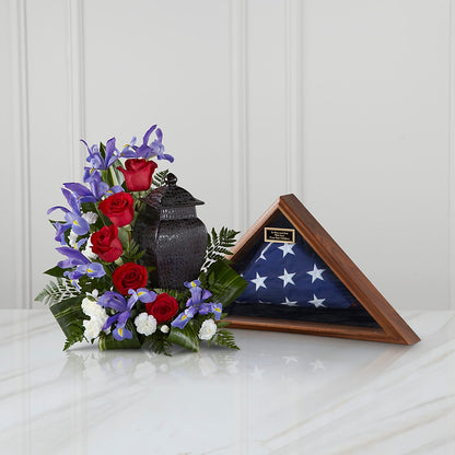 Patriotic Tribute Arrangement –  Forget-me-not Florist, Fort Recovery OH