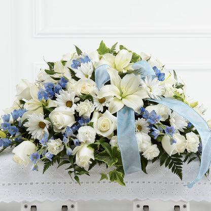 Tender Treasure Casket Spray –  Forget-me-not Florist, Fort Recovery OH
