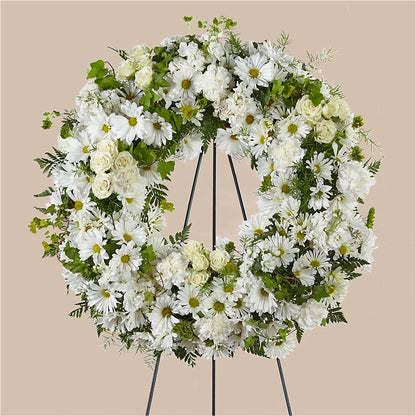 Faithful Wishes Wreath –  Forget-me-not Florist, Fort Recovery OH