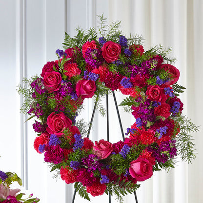 Calming Colors Wreath –  Forget-me-not Florist, Fort Recovery OH
