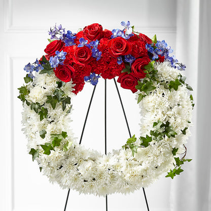 Patriotic Passion Wreath –  Forget-me-not Florist, Fort Recovery OH